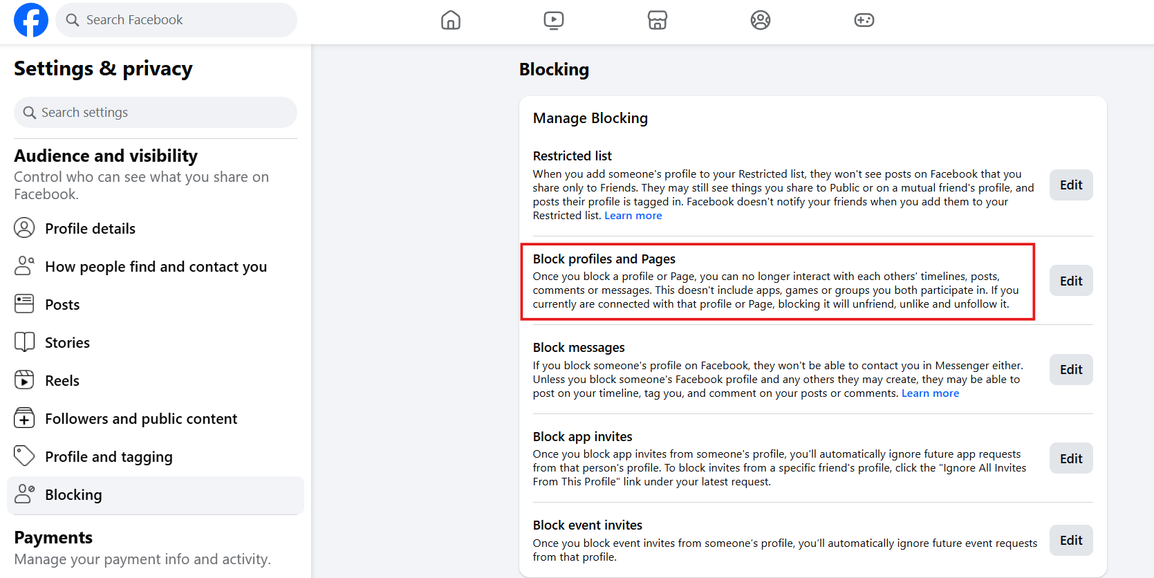 what happens if you block someone on facebook
