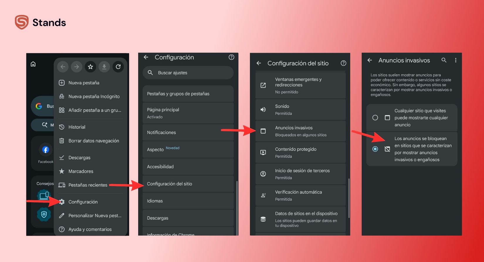 Chrome Site Settings ES