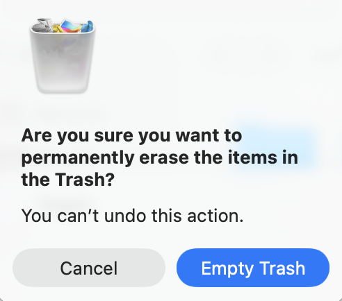 empty trash mac