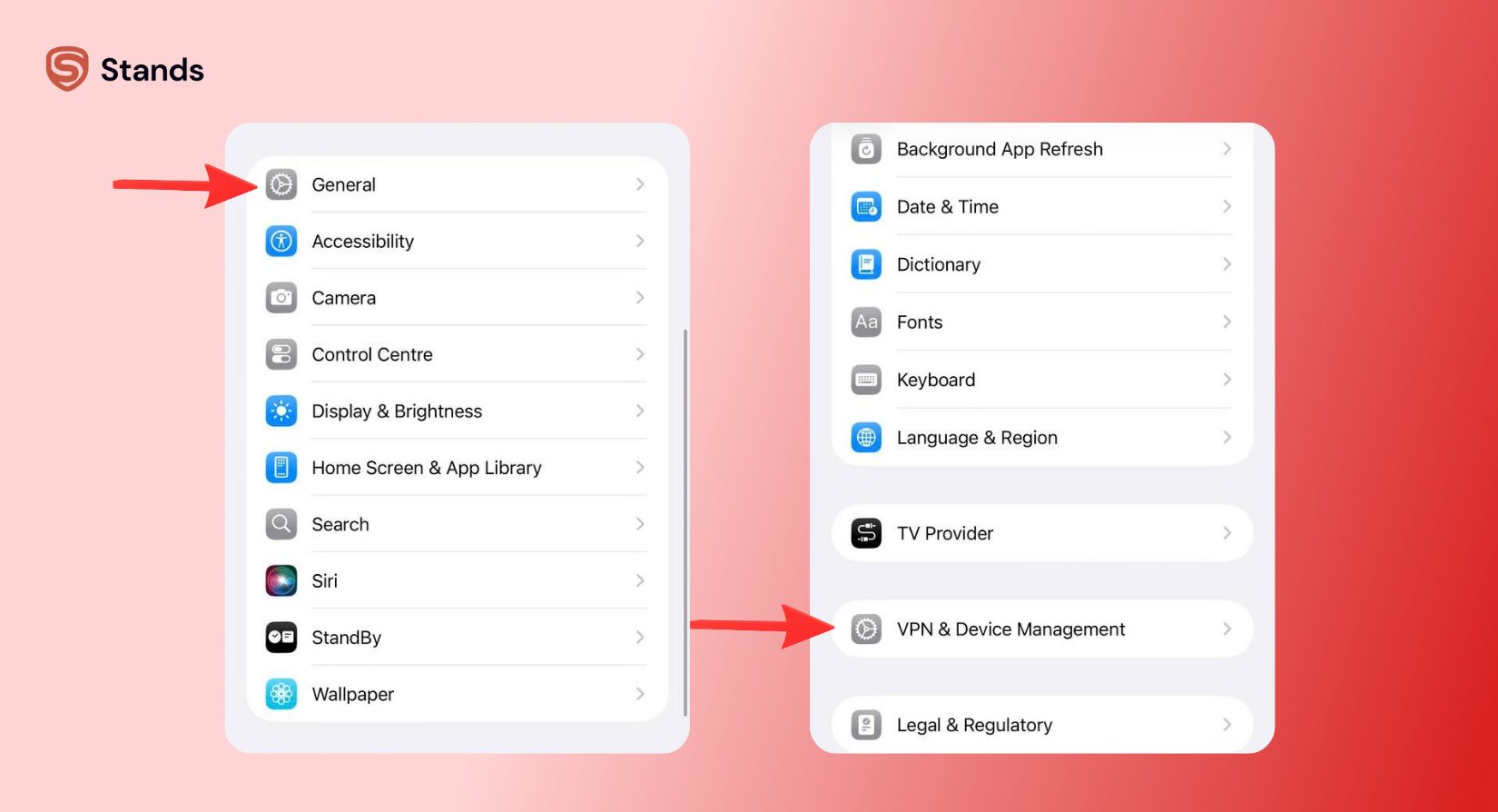 VPN & Device Management iPhone