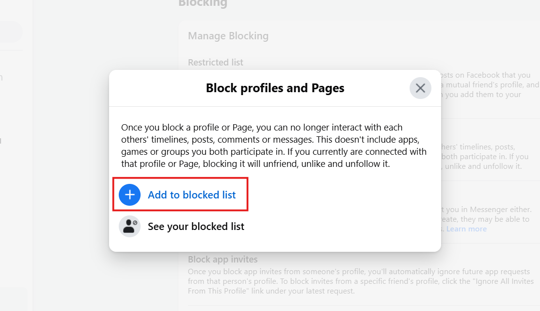 if you block someone on facebook can they see your messages