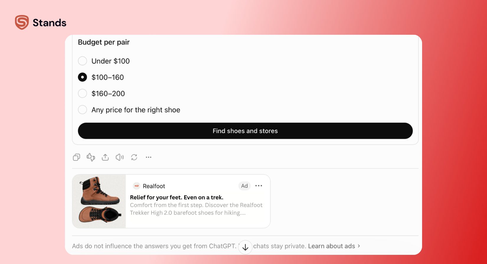 chatgpt ad in chat