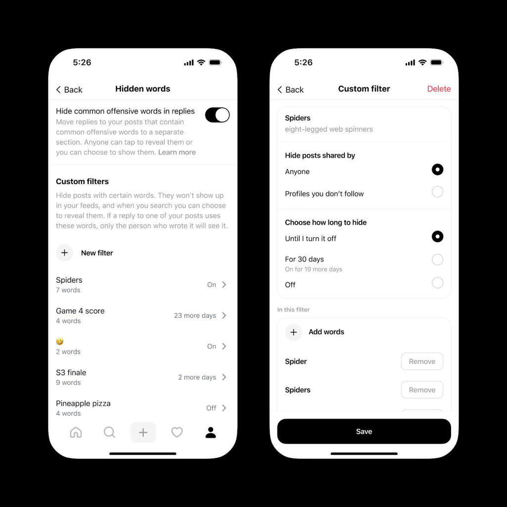 using Instagram's Hidden Words Feature