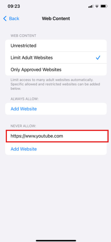 how to block youtube on tv
