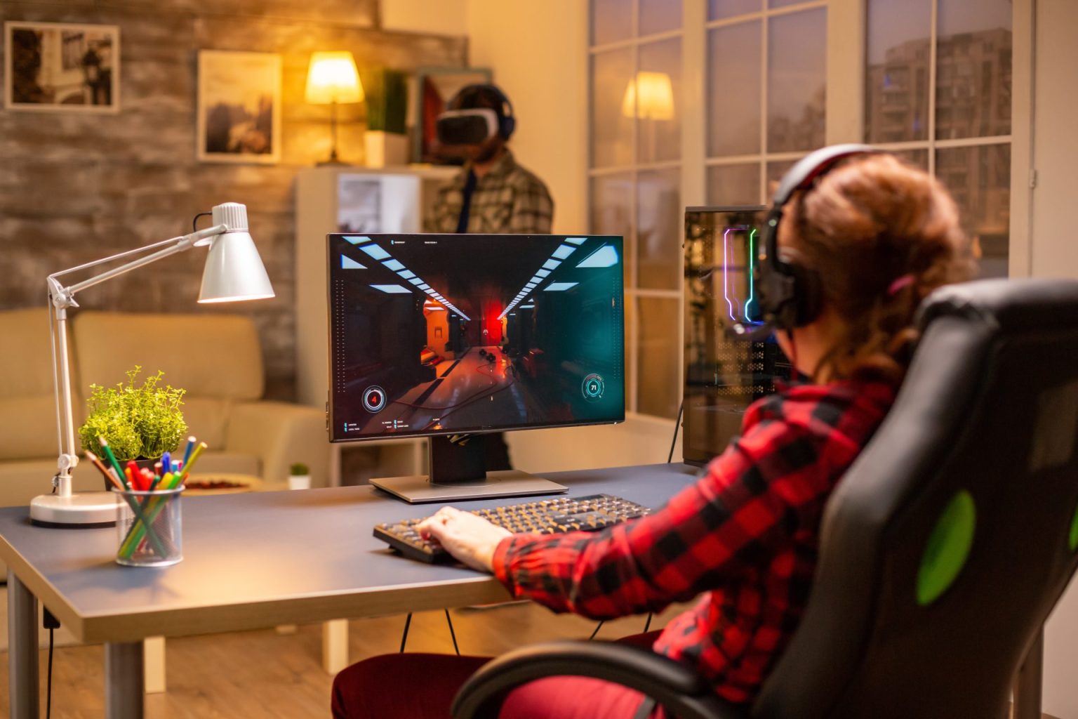 playing games on the PC