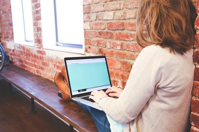 woman with laptop
